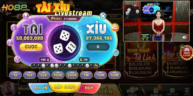 Cách chơi Tài Xỉu Live trên HO88